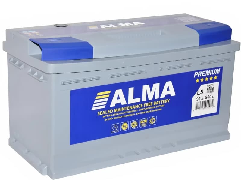 Batterie ALMA Premium L5 12V 95Ah 800A au Maroc - OtoParts.ma