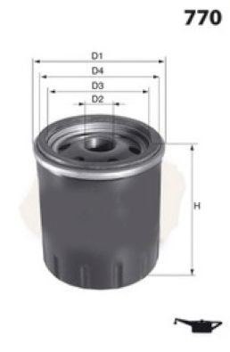 Filtre à huile MISFAT FILTRATION Z628
